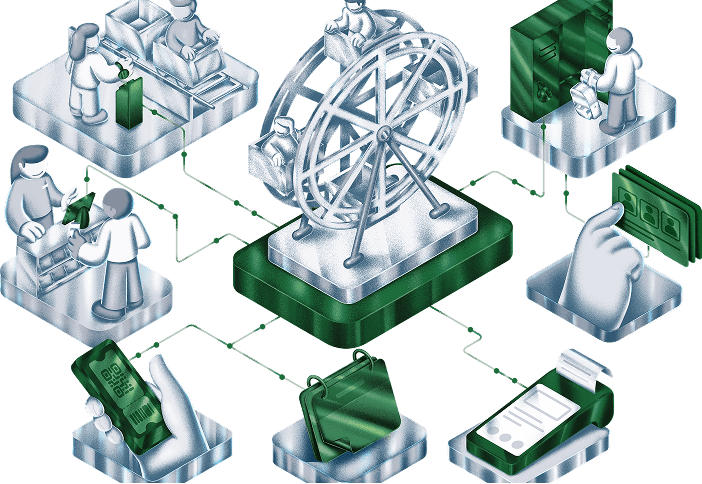 Visão geral do sistema para Parques Temáticos
